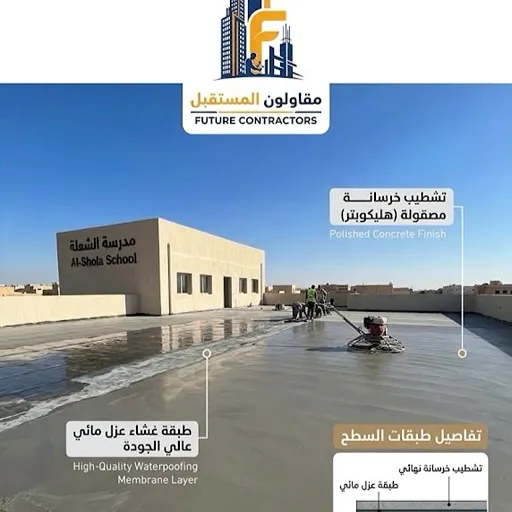 صورة تنفيذ مشروع مدرسة الشعلة التعليمية