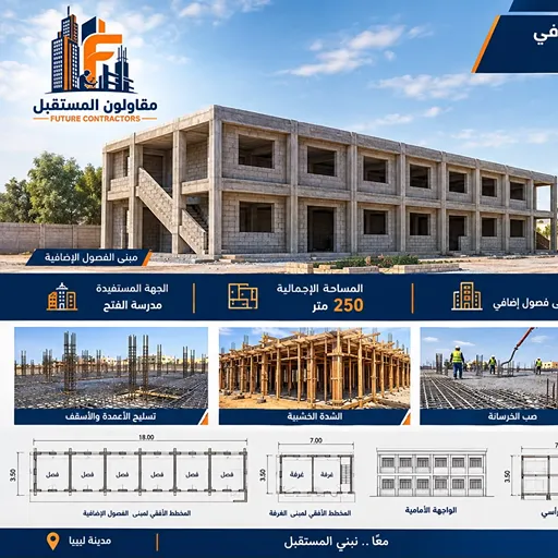 صورة تنفيذ مشروع مدرسة الفاتح التعليمية